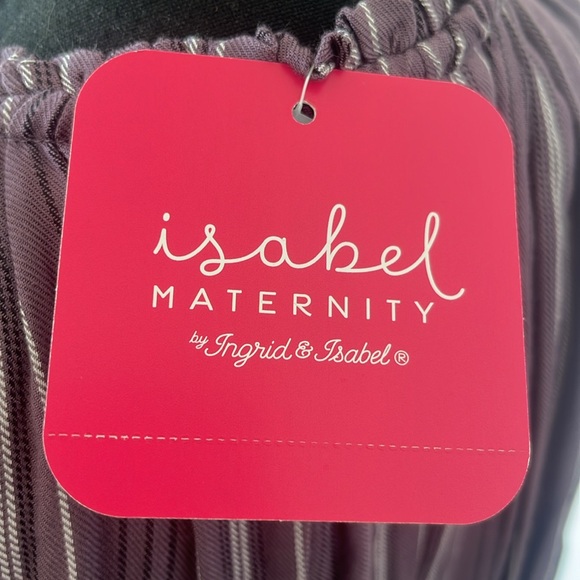 NEW Ingrid + Isabel Maternity Purple Striped Midi Maxi Dress X-Large - Picture 7 of 7